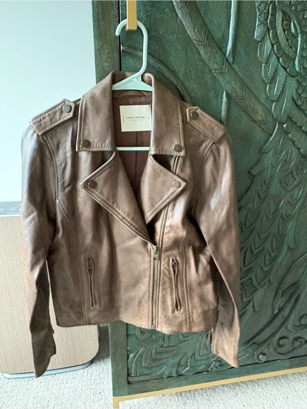 Lucky Brand Classic Leather Moto Jacket -
XS